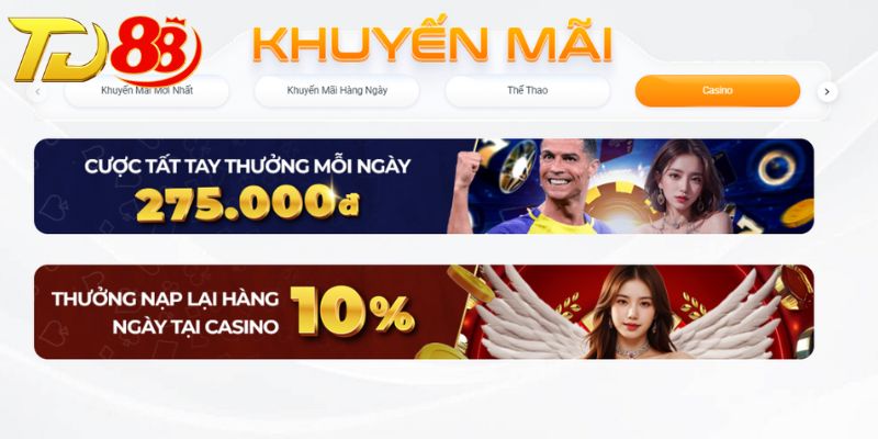 Sân chơi dành tặng khách hàng tham gia casino nhiều khuyến mãi 